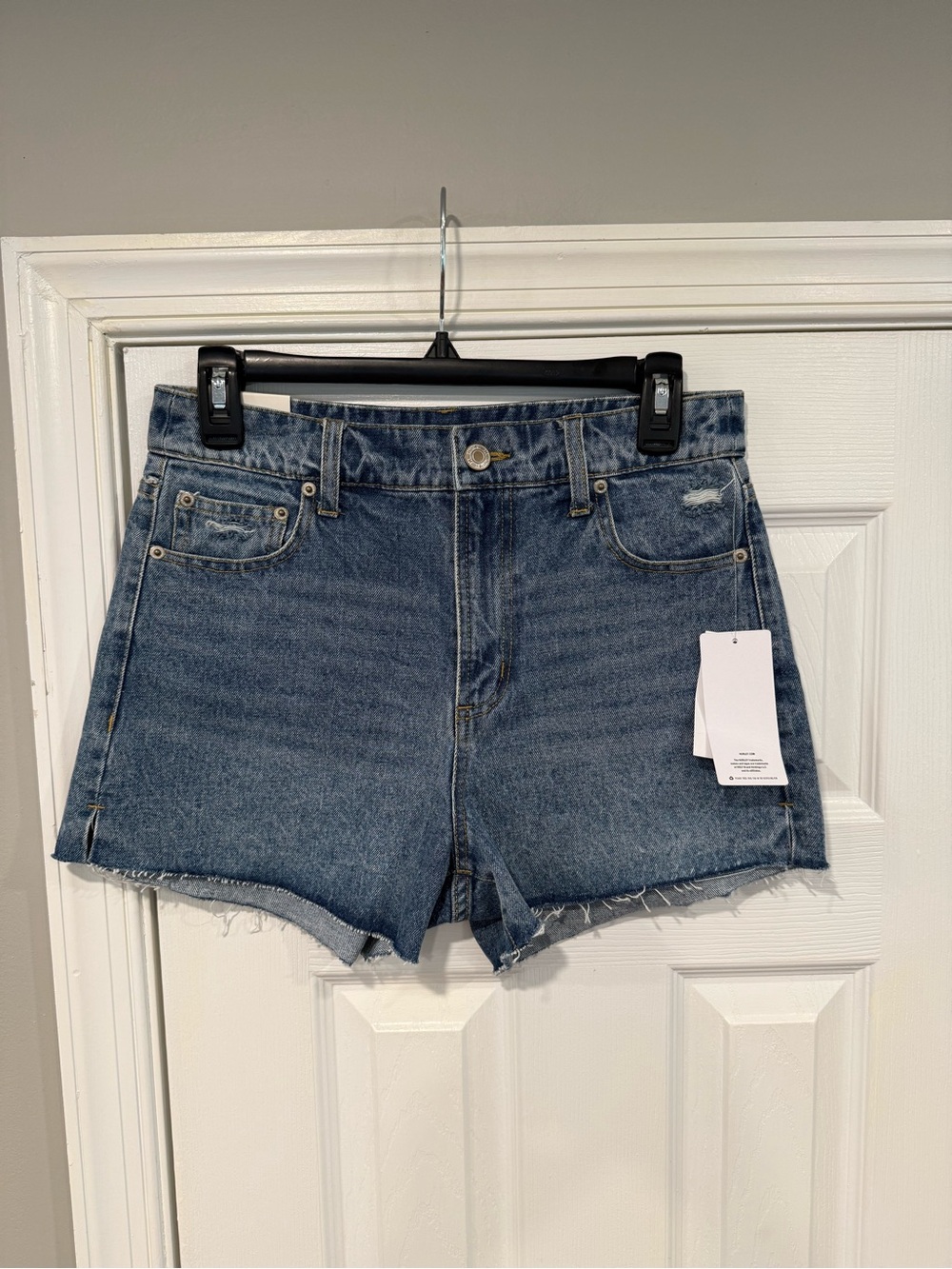 Hurley The Monday Short High Rise Denim Cutoff Shorts Medium Blue Size 26 Womens